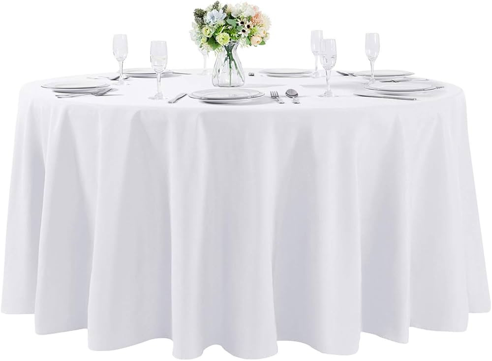 120 inch Round Tablecloth Washable Polyester Table Cloth Decorative Table Cover for Wedding Party... | Amazon (US)
