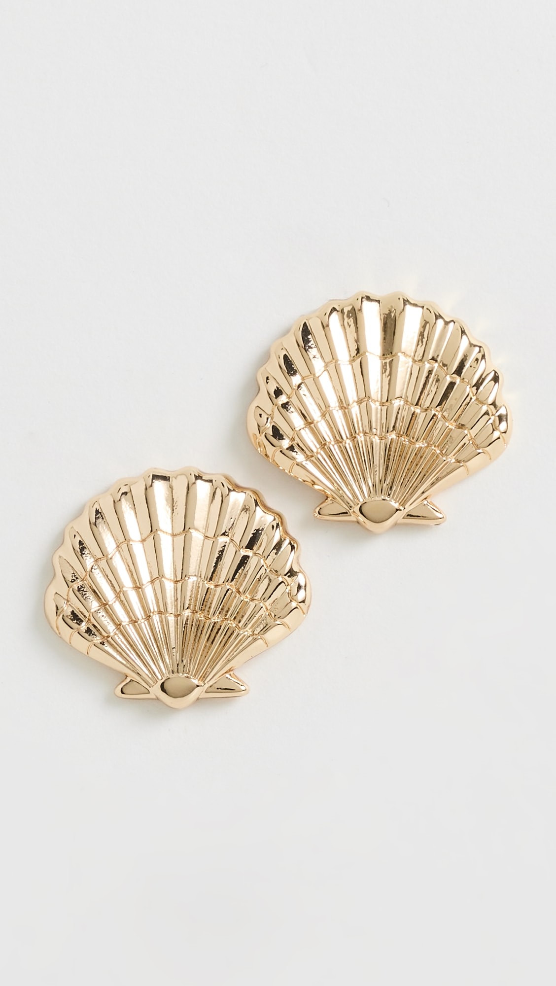 Marina Gold Seashell Earrings | Shopbop