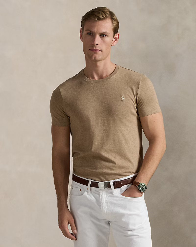 Custom Slim Fit Jersey Crewneck T-Shirt | Ralph Lauren (UK)