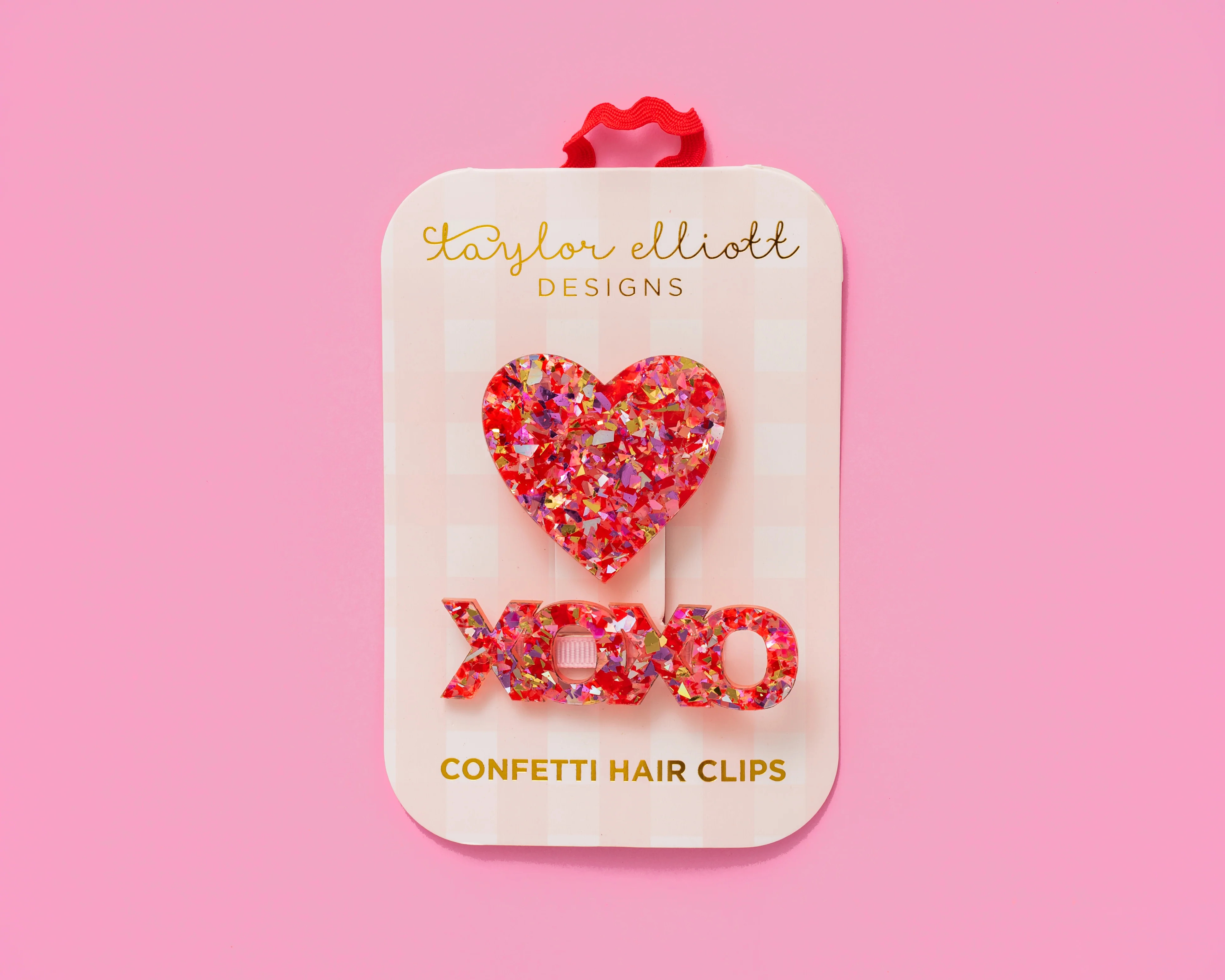 Heart + XOXO Hair Clips | Taylor Elliott Designs