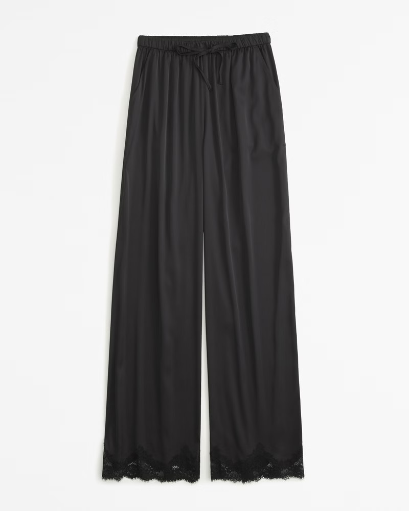 Lace and Satin Sleep Pant | Abercrombie & Fitch (US)