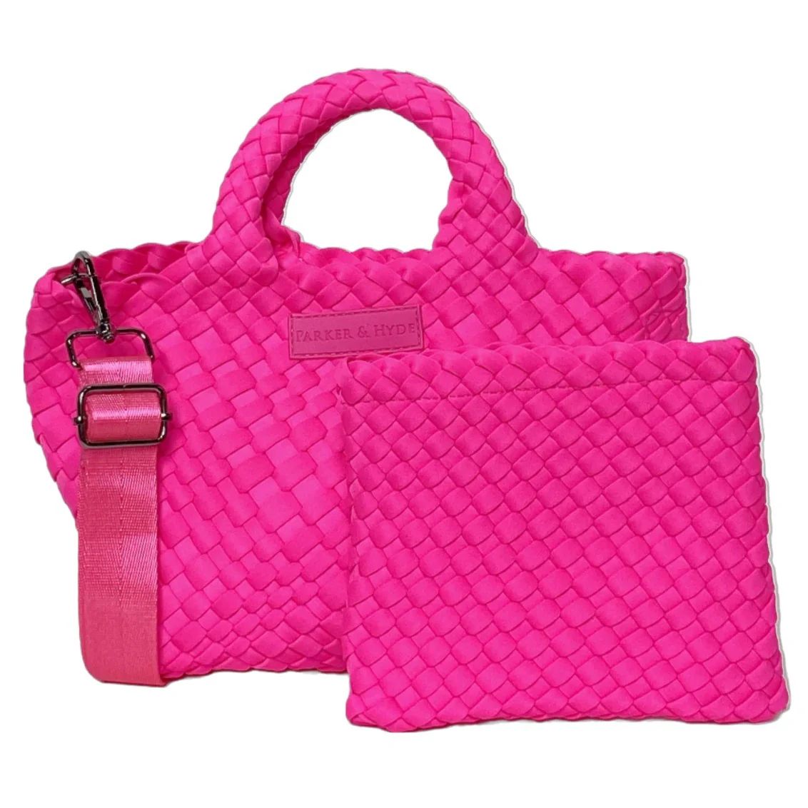 Neon Pink Woven Mini Tote | Lovely Little Things Boutique