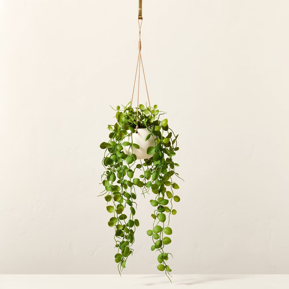 31"" Faux Button Fern Hanging Plant - Hearth & Hand with Magnolia | Target