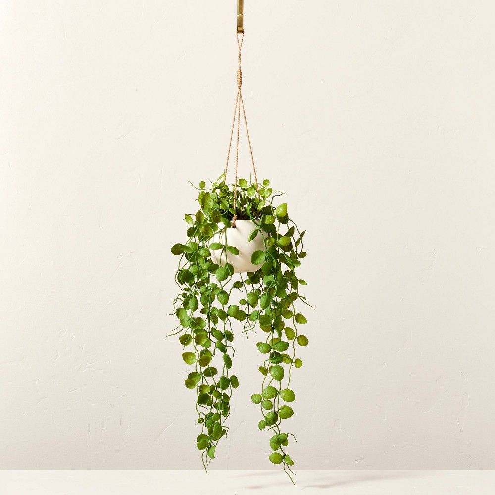 31"" Faux Button Fern Hanging Plant - Hearth & Hand with Magnolia | Target