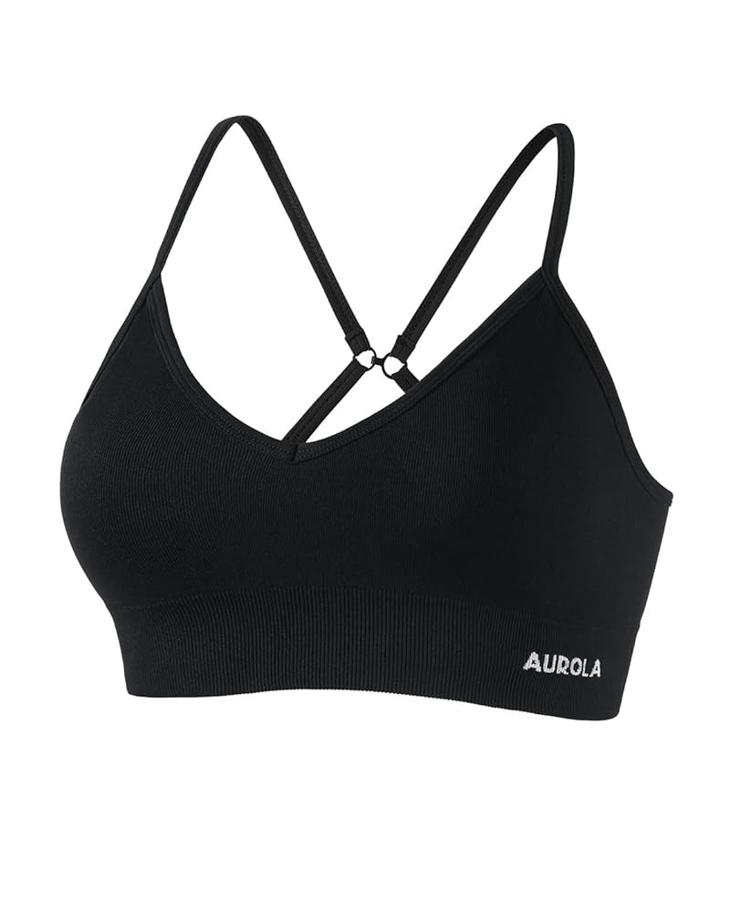 AUROLA Serpent Seamless Sports Bras for Women,Backless Padded Strappy Workout Gym Yoga Crop Tops | Amazon (US)