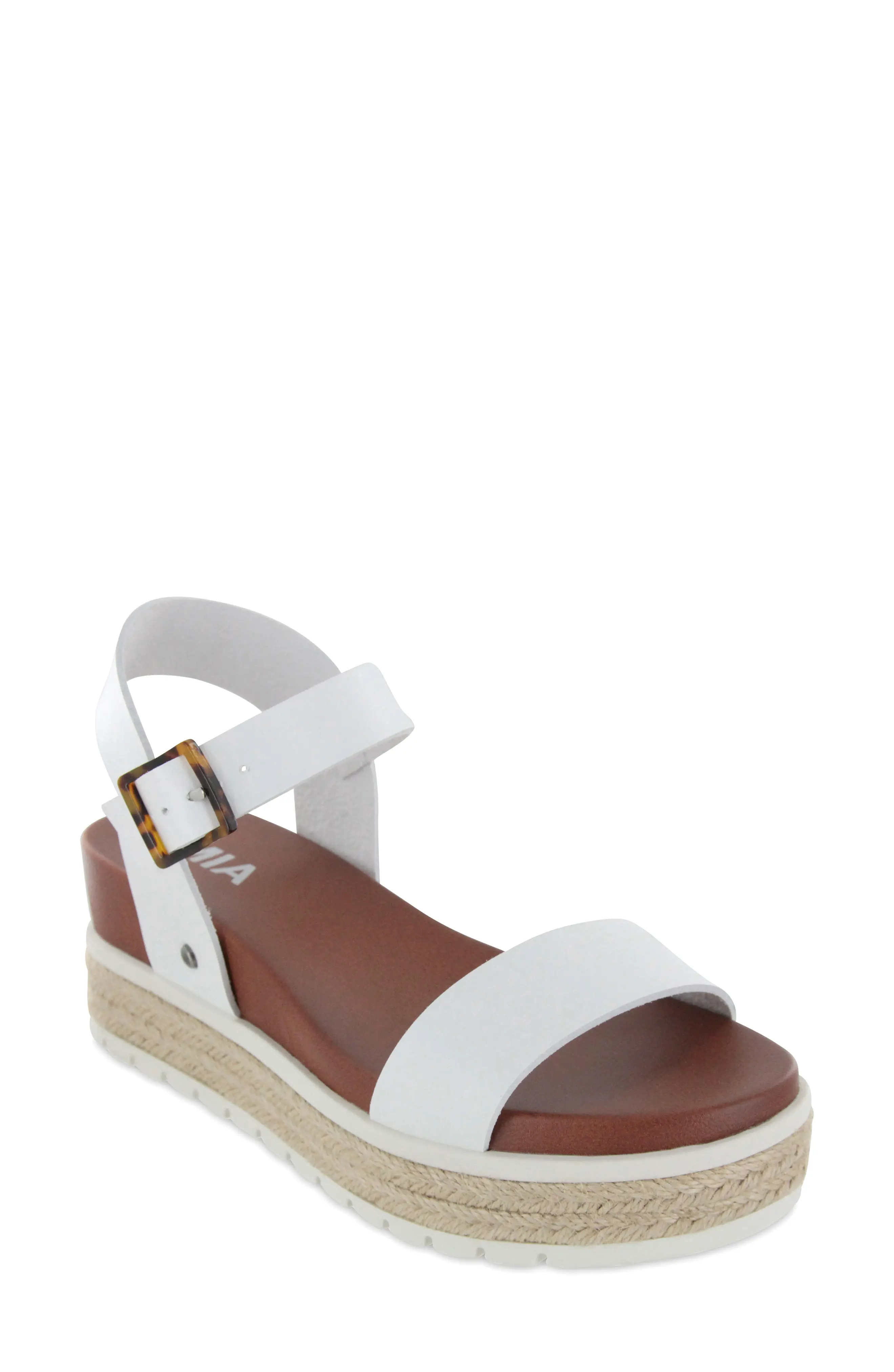MIA Kiera Espadrille Platform Sandal in White at Nordstrom, Size 7.5 | Nordstrom