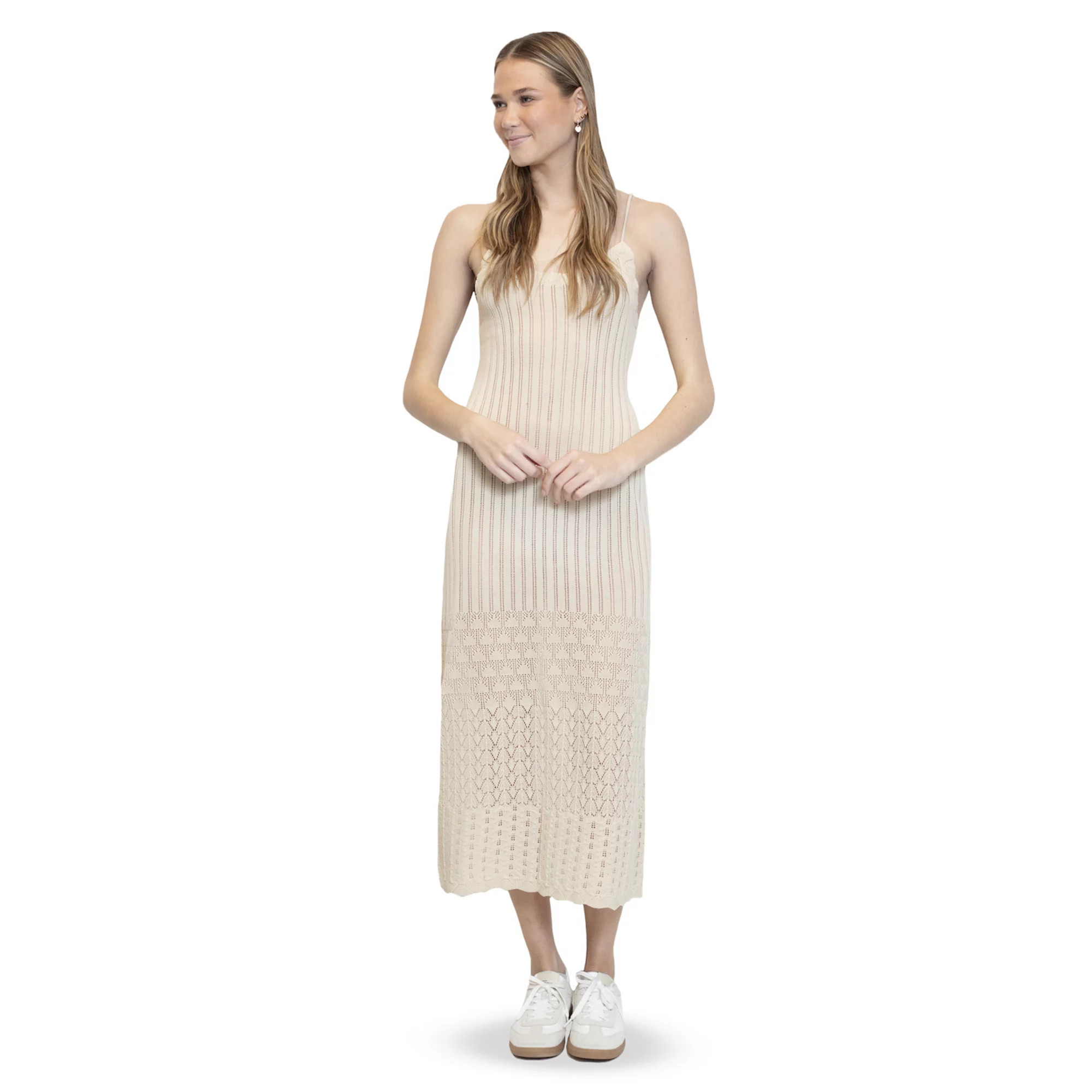 Juniors' madden girl Sleeveless Pointelle Midi Dress | Kohl's