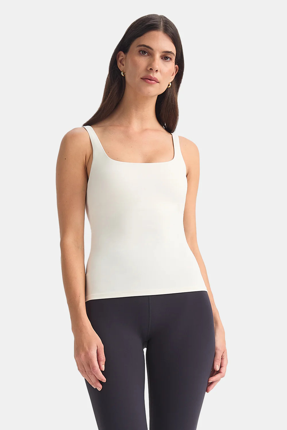 DayFlex Square Neck Full Length Vest - Ivory | TALA (UK)