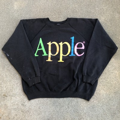 Vintage Apple Crewneck Sweatshirt Distressed Multicolor Spell Out sz XL 90s | eBay US