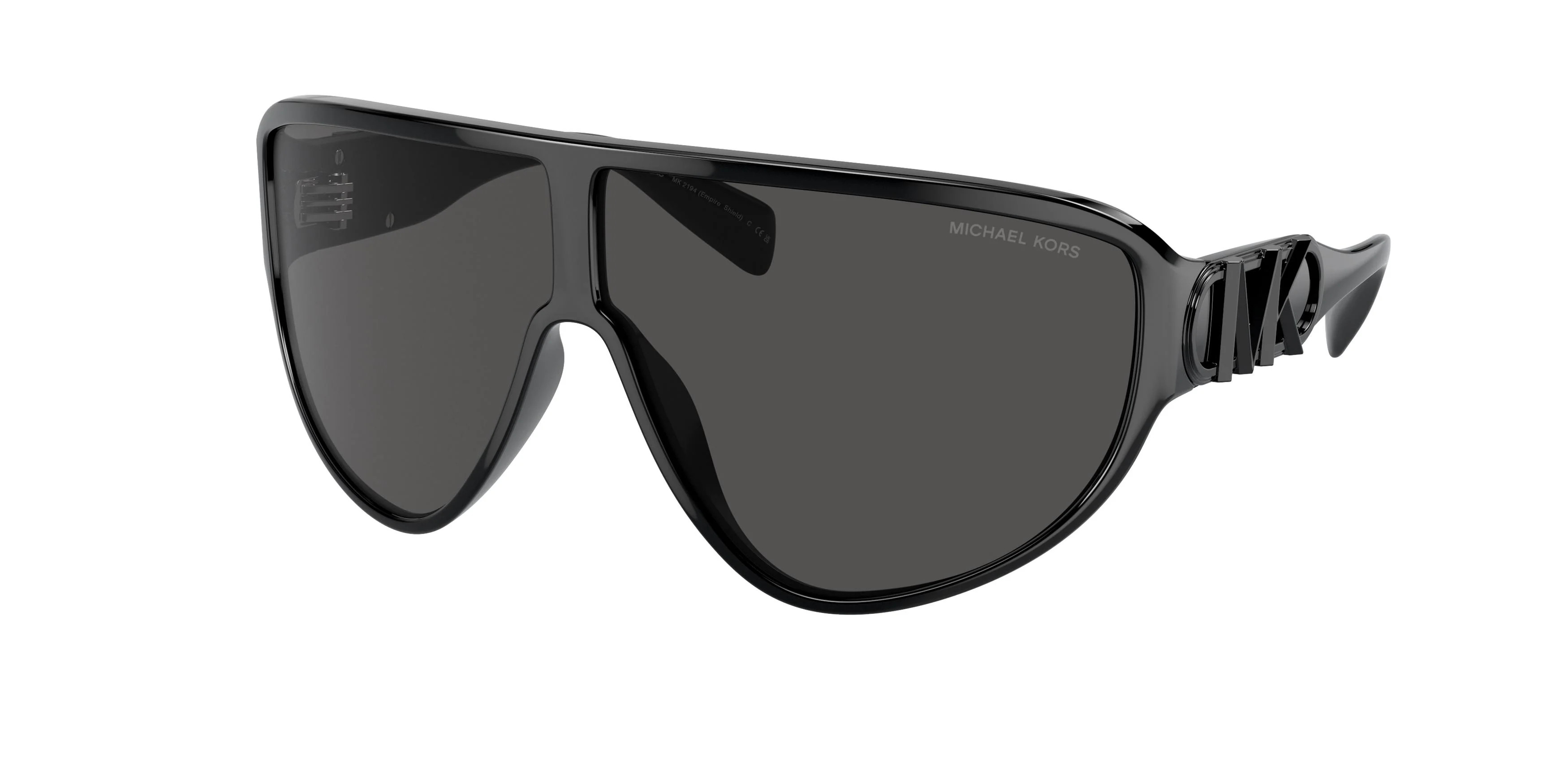 Michael Kors Empire Shield 2194 Sunglasses 300587 - Black - Dark Grey Women Irregular | Designer Optics