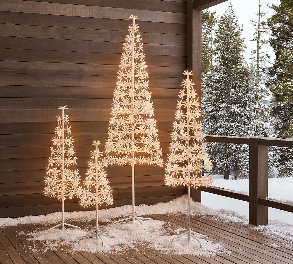 Lit Slim Snowflake Tree | Pottery Barn (US)