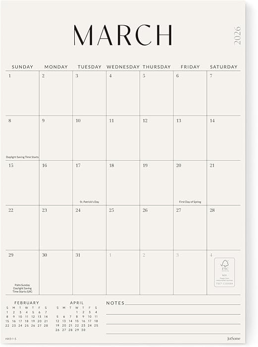 Jotsome Magnetic Calendar for Refrigerator 2026-2027, Monthly Fridge Calendar From January 2026 t... | Amazon (US)