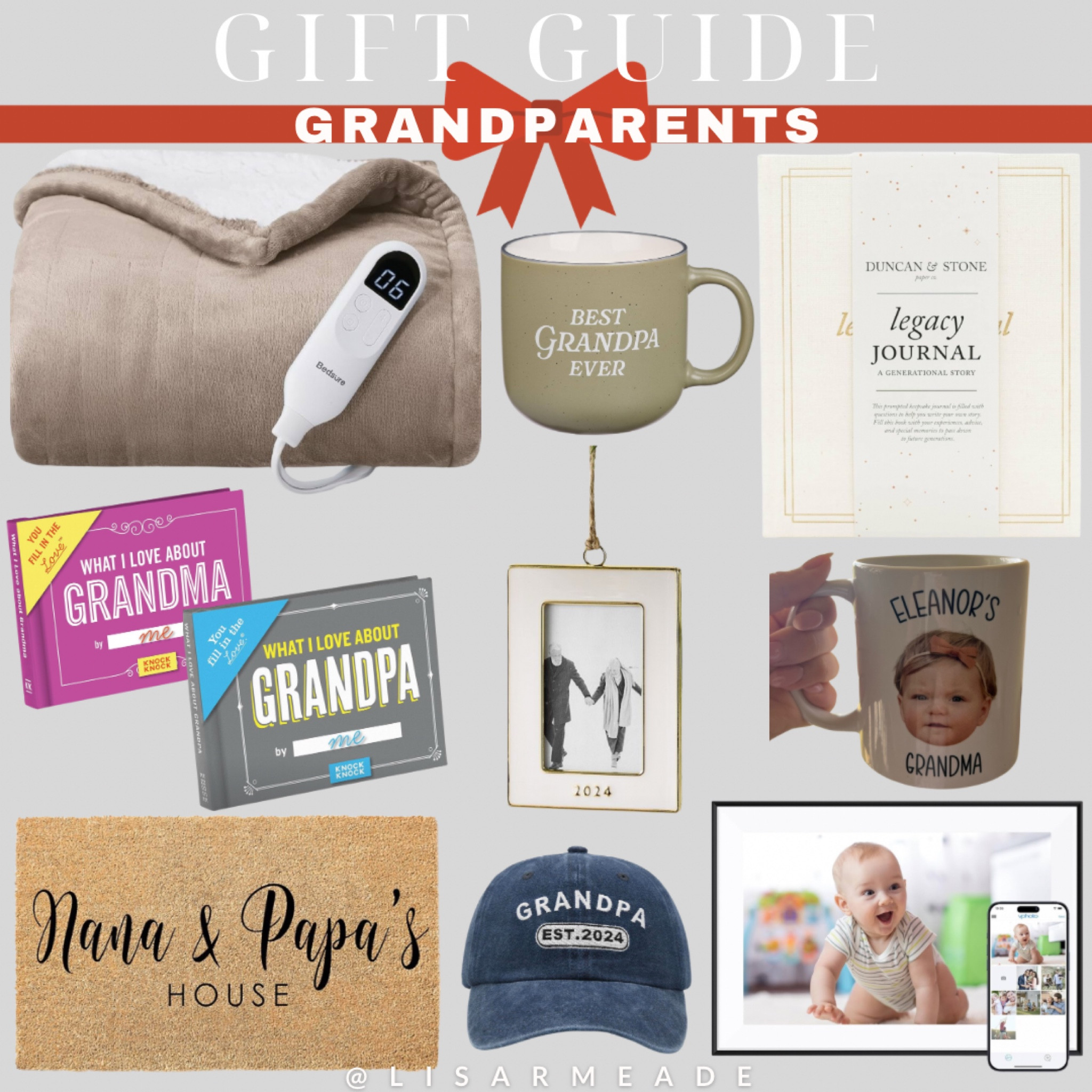 Gift Ideas for Grandparents 
Gift guide for 
Grandma Grandpa Gigi Nana Pop Pop 

#LTKGiftGuide #LTKFamily #LTKFindsUnder50