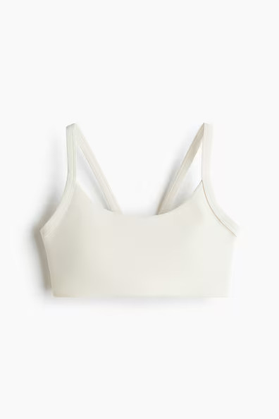 H & M - Sport-BH mit SoftMove Medium Support - Weiß - Sportswear | H&M (DE, AT, CH, NL, FI)