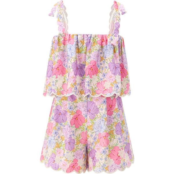 Charlotte Embroidered Romper, Floral | Maisonette