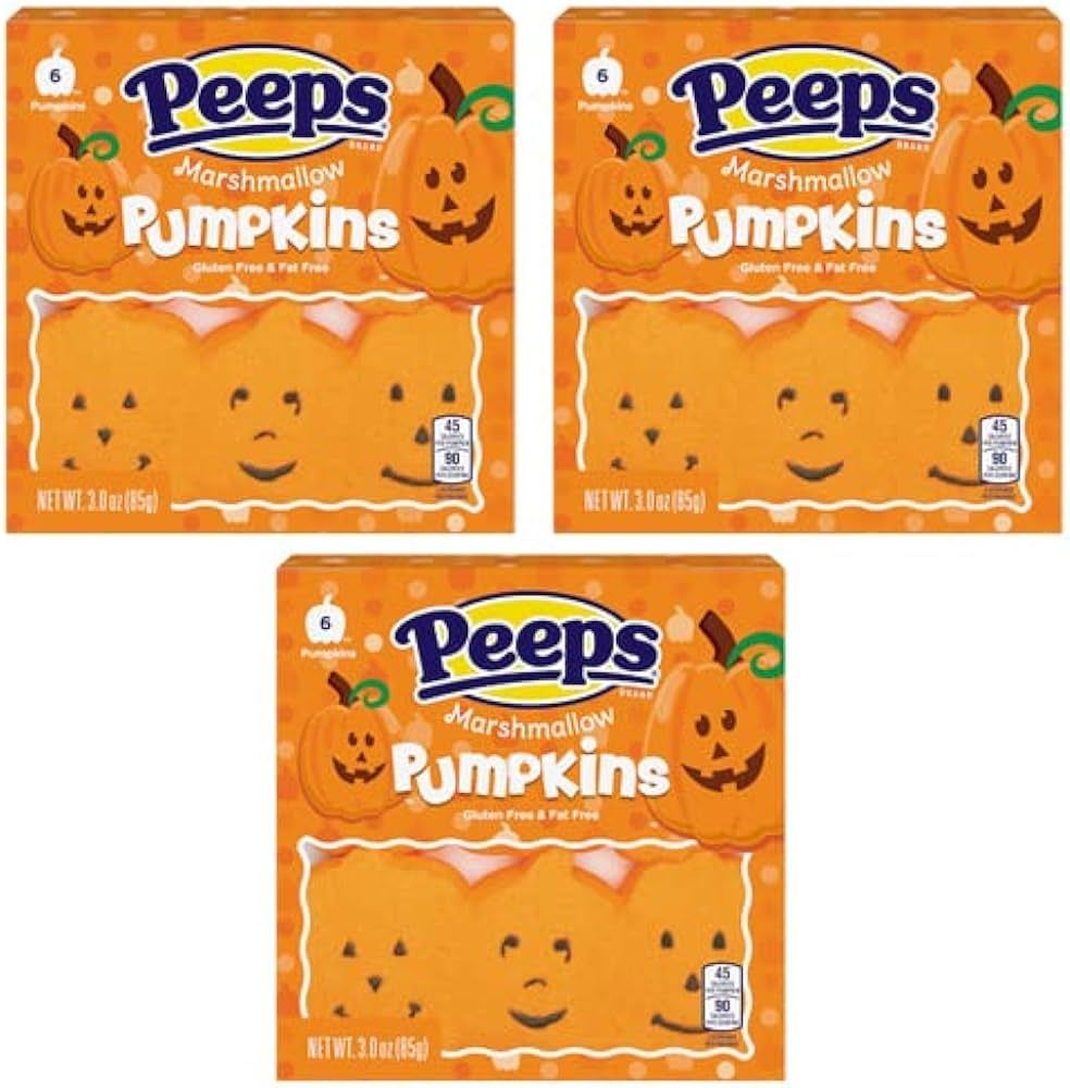 Peeps Marshmallow, Pumpkins, 3 oz - Pack of 3, Orange | Amazon (US)