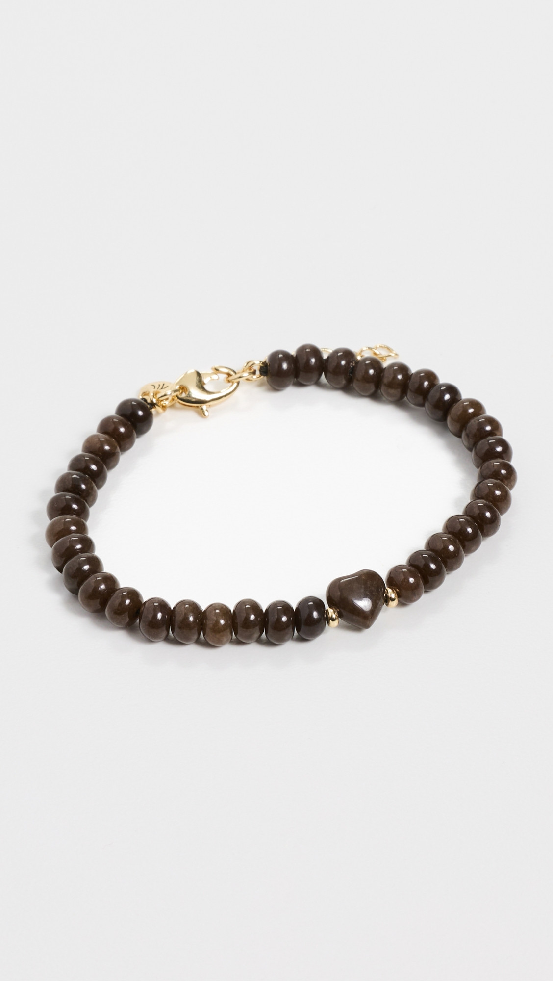 Madewell Puffy Beaded Heart Bracelet DARK CHICORY One Size | Shopbop