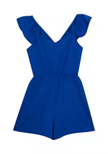 Girls 7-16 Scuba Blue Romper | Belk