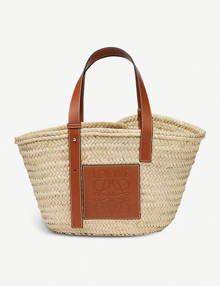 Open raffia basket bag | Selfridges
