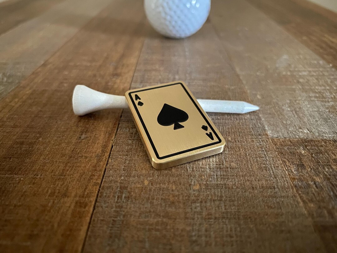 Brass Ace of Spades Golf Ball Marker | Etsy (US)