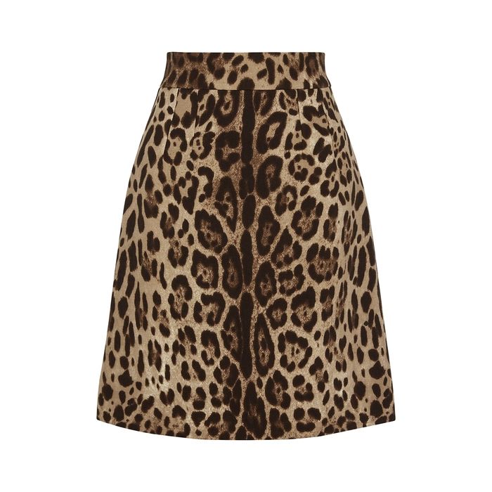 Dolce & Gabbana Leopard-print Wool Mini Skirt | Harvey Nichols (Global)