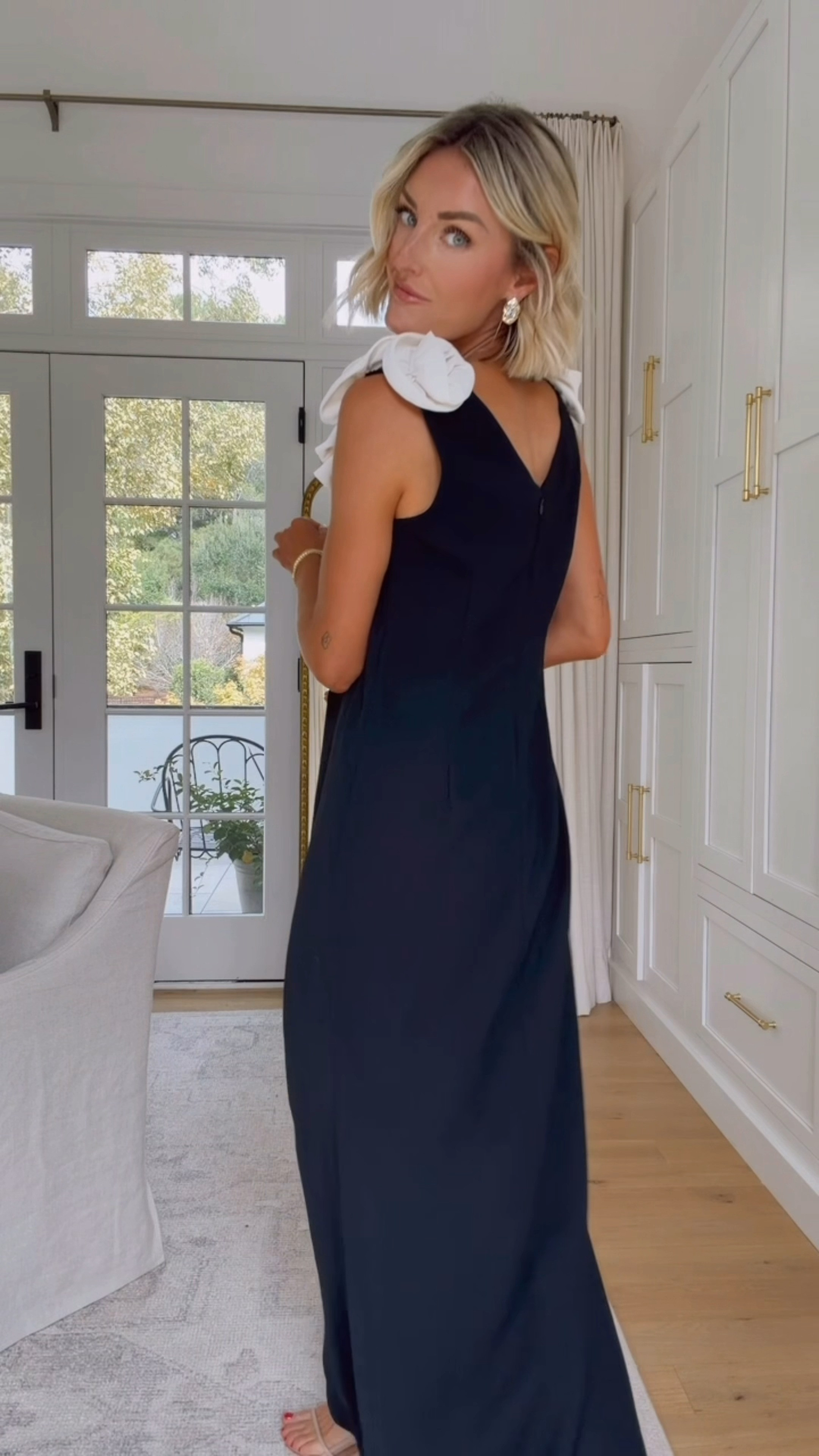 The floral details are the sleeves are so pretty & different! This one almost is a little big, but I love the idea of this! Wearing size 2!

Loverly Grey, wedding guest dress, fall wedding guest, black tie dress, cocktail dress, formal dress 

 #LTKSeasonal #LTKWedding