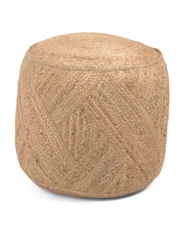 Made In Turkey 20x20 Jute Pouf Ottoman | TJ Maxx