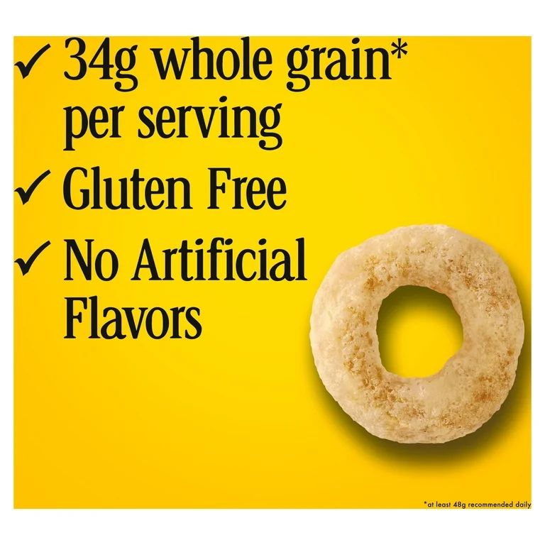 Original Cheerios Heart Healthy Cereal, 18 OZ Family Size Cereal Box | Walmart (US)