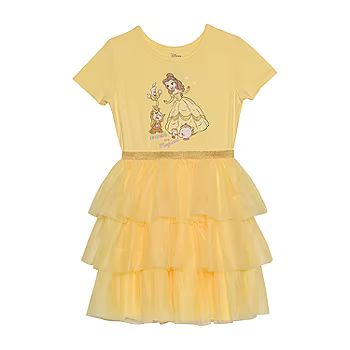 Disney Collection Little & Big Girls Short Sleeve Cap Sleeve Belle Princess Tutu Dress | JCPenney