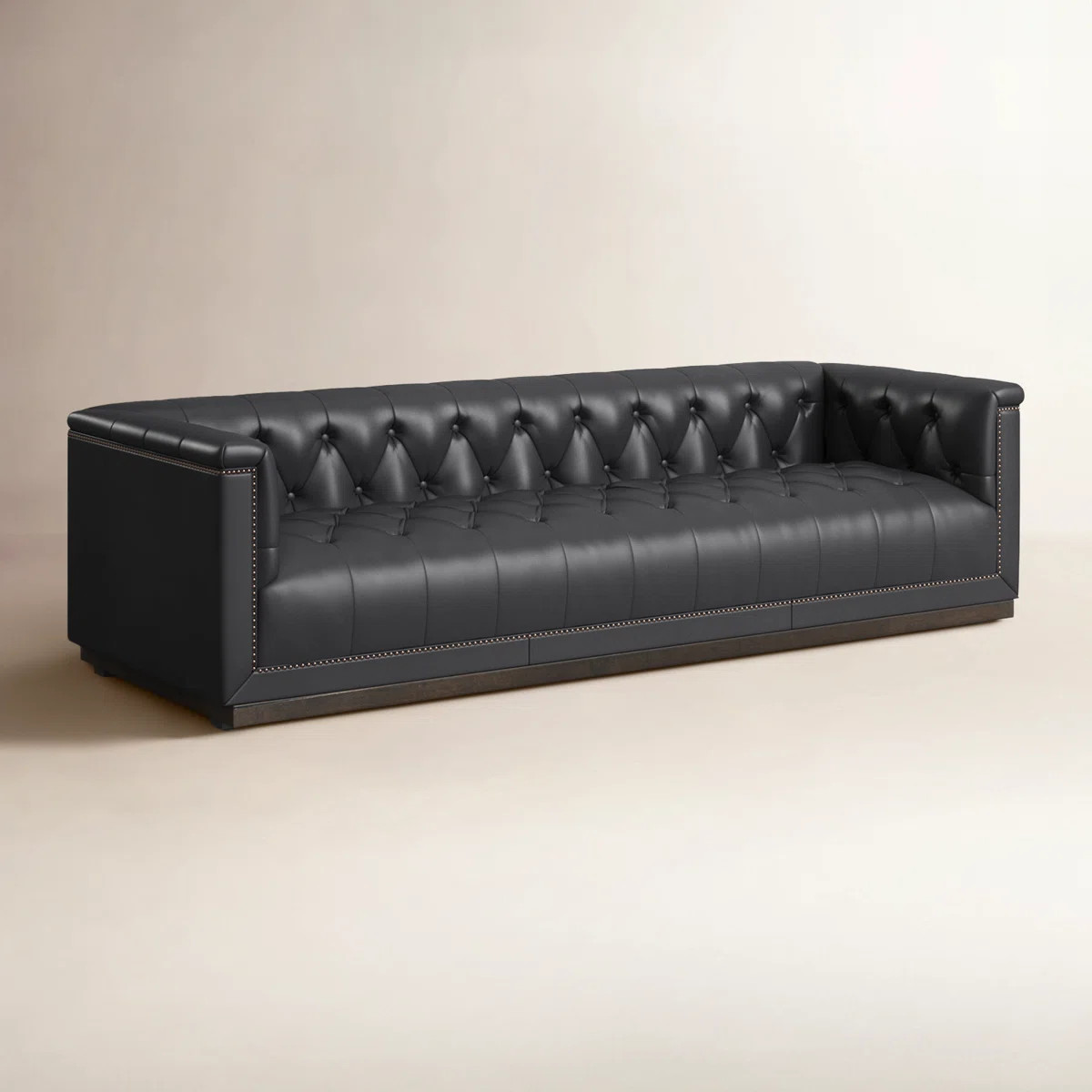 Four Hands Maxx 95" Genuine Leather Square Arm Sofa & Reviews | Perigold | Perigold