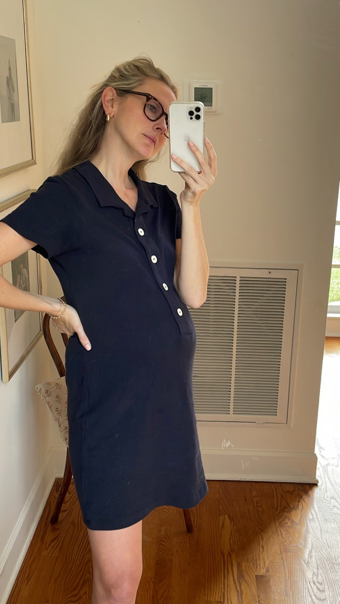 OOTD / navy dress from target / wearing a small