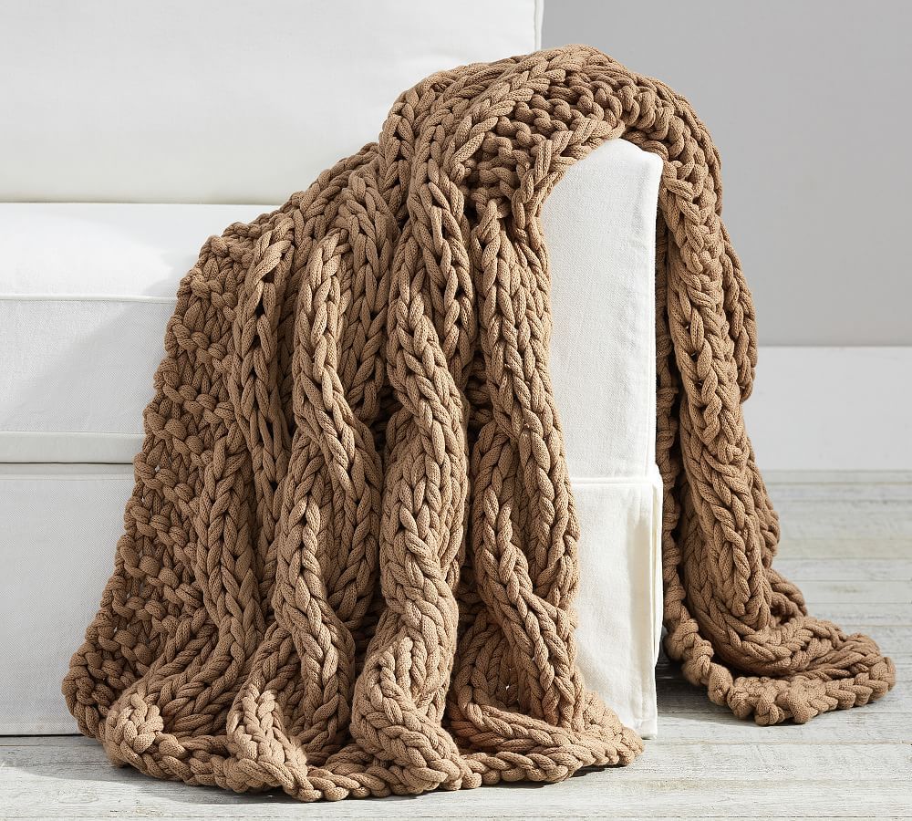 Colossal Handknit Throw | Pottery Barn (US)