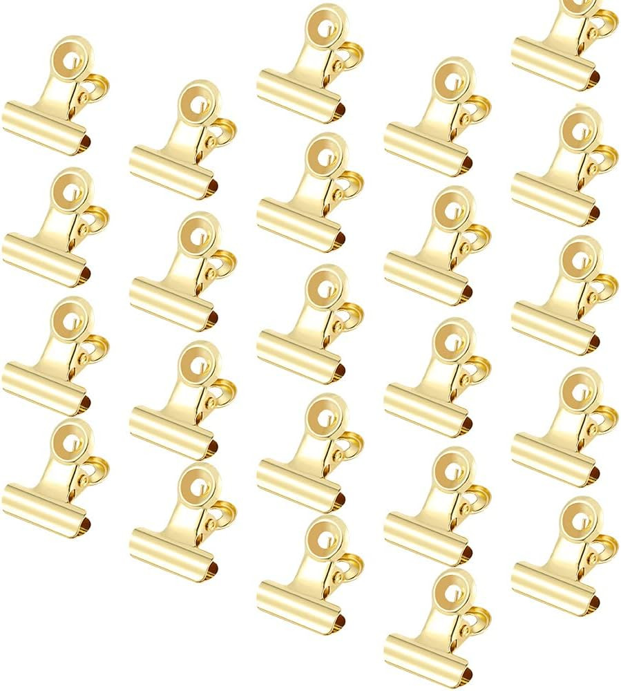 Sandalas 30 Pack Bulldog Clips Mini Hinge Paper Clips Gold Binder Clips File Paper Money Clamps f... | Amazon (CA)