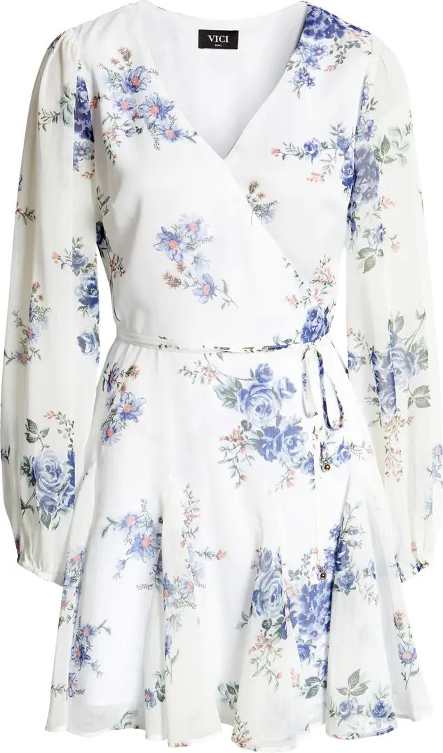VICI Collection Floral Print Long Sleeve Wrap Dress | Nordstrom | Nordstrom