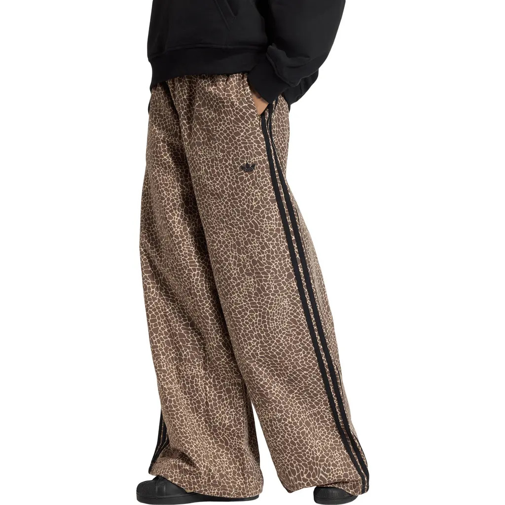 adidas Originals Firebird Cotton Twill Oversize Track Pants in Earth Strata/Stone Khaki at Nordstrom, Size Large | Nordstrom