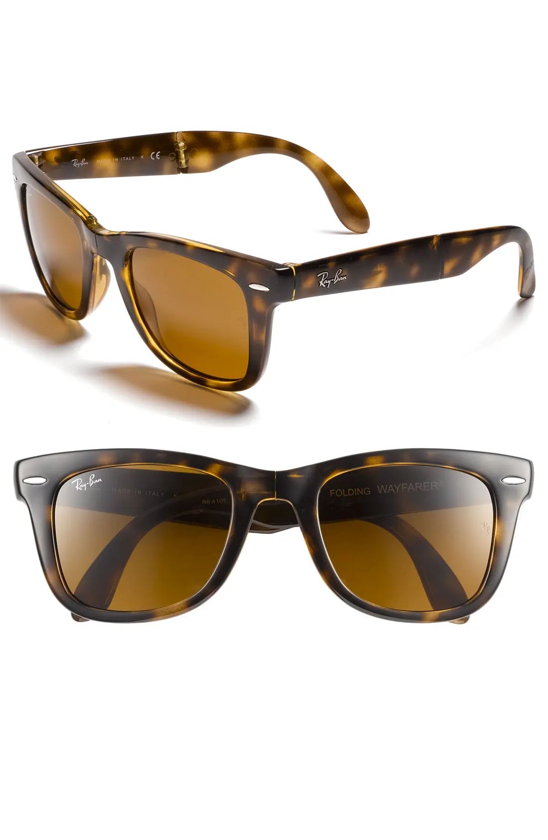 Standard 50mm Folding Wayfarer Sunglasses | Nordstrom