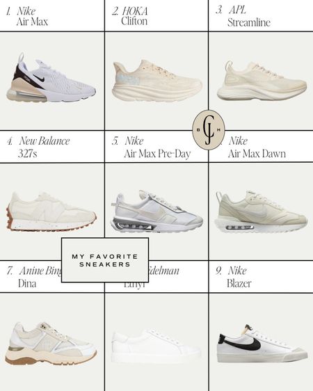 My favorite sneakers round up. Sneakers I love for workouts and casual wear. Neutral sneakers. Spring style. Summer style  

#LTKfit #LTKshoecrush #LTKstyletip