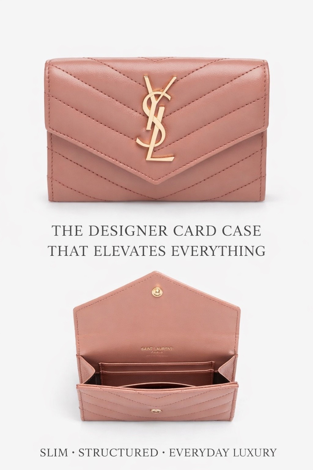 This Saint Laurent Cassandra Matelassé card case is one of those designer pieces that actually makes sense for everyday use.

It’s slim, structured, and beautifully made — perfect if you want luxury without carrying a bulky wallet. The quilted leather and gold YSL logo give it that polished, elevated look that instantly upgrades your bag.

Why this one is worth it:

• Holds cards + essentials without adding bulk
• Structured leather keeps its shape over time
• Timeless YSL design that never goes out of style
• Perfect for small bags, evening bags, and travel

I love this as an entry-level Saint Laurent piece or a refined upgrade if you’re simplifying your everyday essentials.

If you want a designer card case you’ll actually use every day, this is such a good choice.

👉 Linked on my LTK 🤎



Saint Laurent card case, YSL card holder, YSL Cassandra card case, designer card case, luxury card holder, slim card case, leather card holder, Saint Laurent wallet, everyday luxury accessories, small designer wallet

#LTKTravel #LTKmomlife