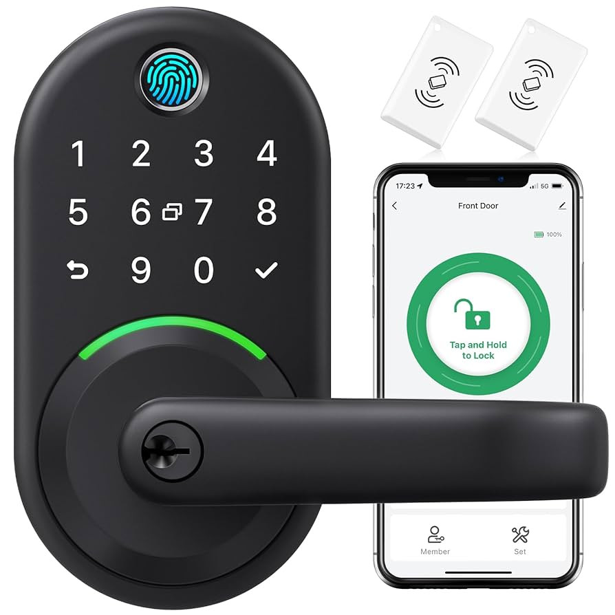 Smart Door Handle Lock with Keypad: Yamiry Fingerprint Smart Knob - Keyless Entry Digital Lock fo... | Amazon (US)