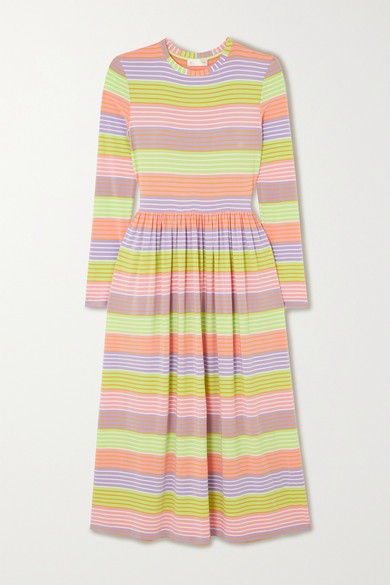 Joel striped stretch-jersey midi dress | NET-A-PORTER (US)