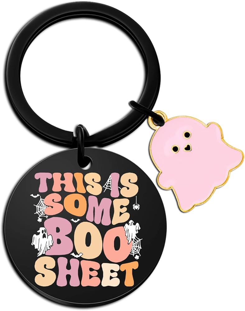 Aisity Halloween Gifts Boo Basket Ghost Keychain Gifts for Her Women Teen Girls Perfect Halloween... | Amazon (US)