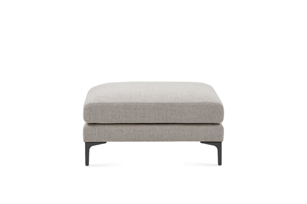 Adams Ottoman, Black, Pearl Beige | Castlery | Castlery (AU)