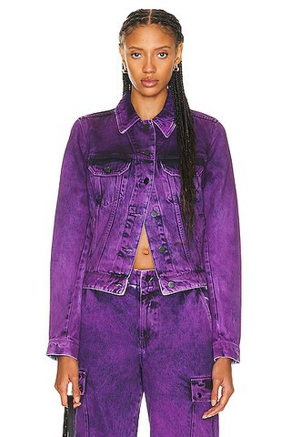 RTA Denim Jacket in Purple | FWRD 