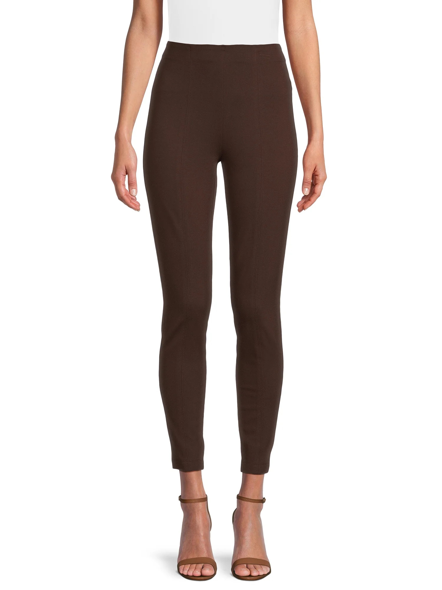 Time and Tru Women's Skinny Ponte Pants, 28” Inseam for Regular, Sizes XS-XXL | Walmart (US)