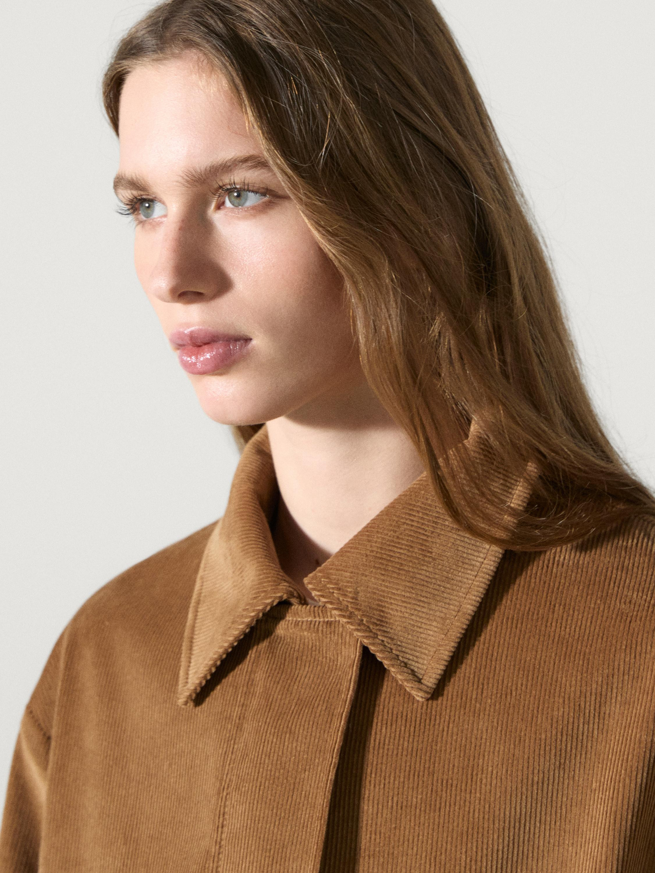 Cotton corduroy bomber jacket 119,20 €  85,95 €  Add to basket  SELECT SIZE Bomber jacket mad... | Massimo Dutti DE