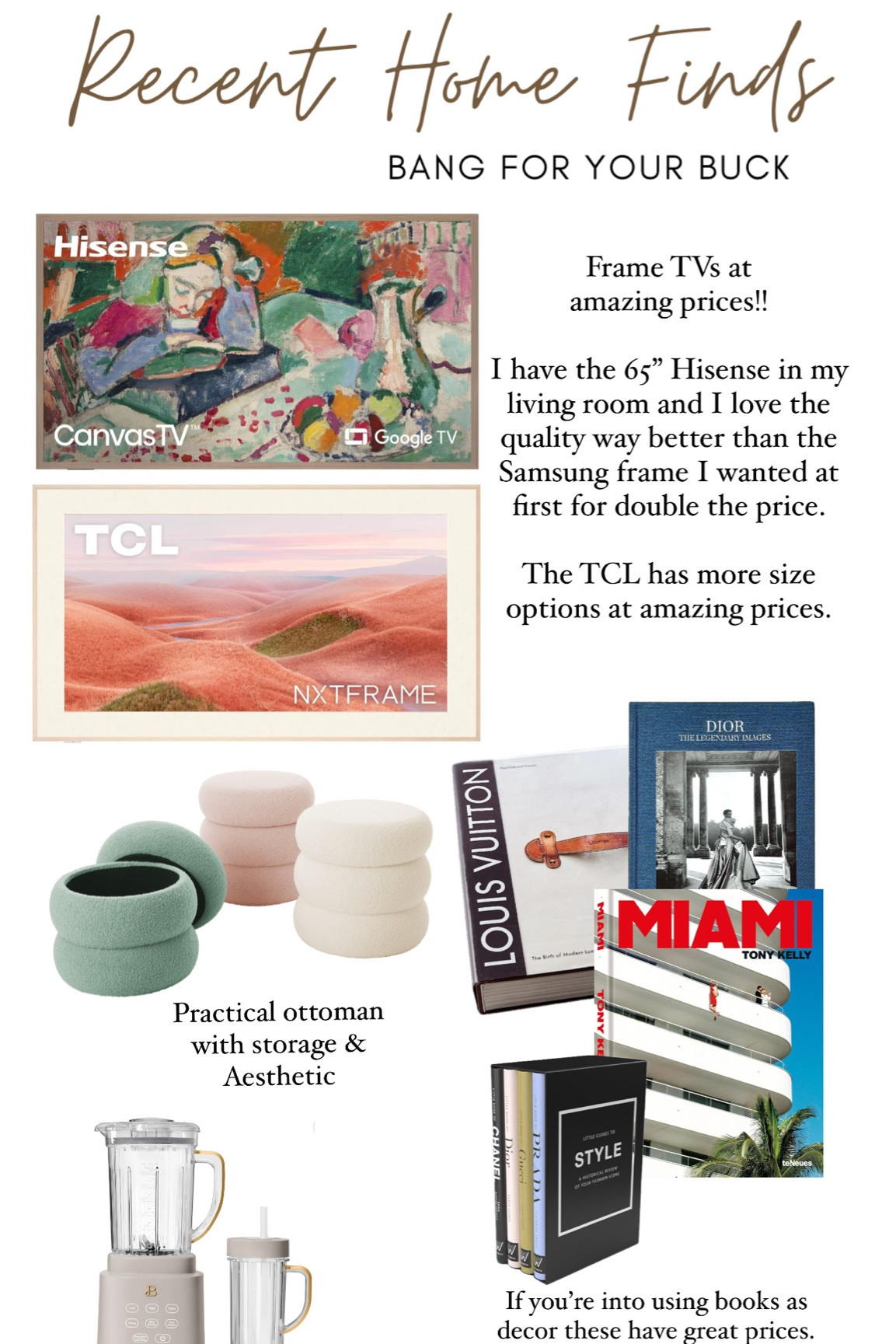 Recent home finds that are worth your money at amazing prices. 
#amazon
#frametv
#walmart

#LTKHome #LTKSaleAlert