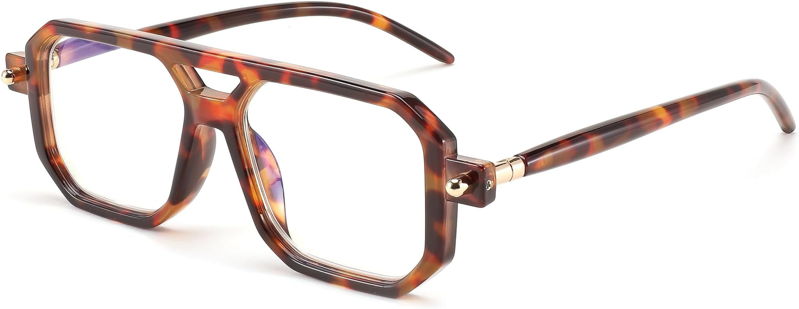 FEISEDY Vintage Square Blue Light Blocking Glasses Women Men 70s Flat Aviator Glasses Computer An... | Amazon (US)