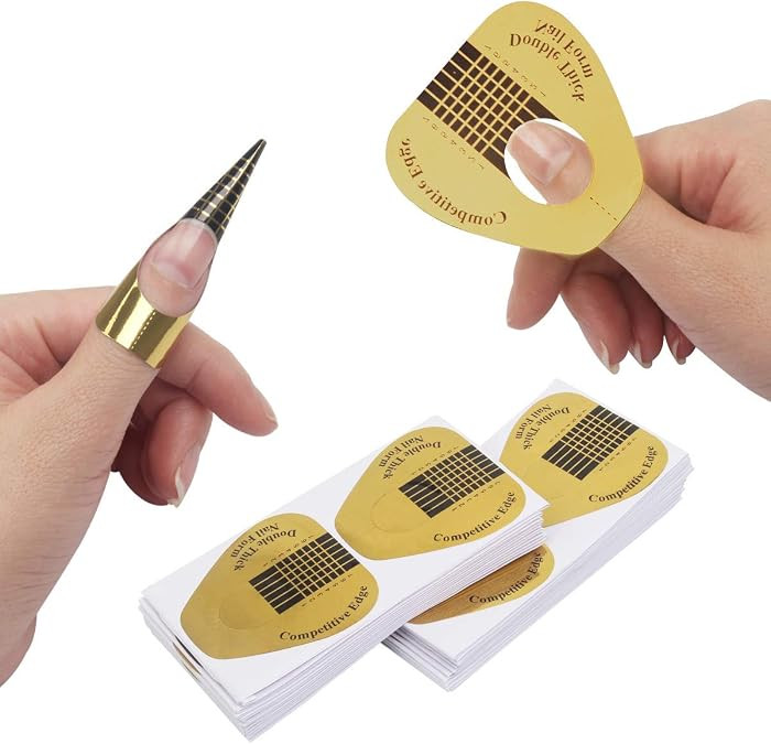 200 PCS Nail Forms for Builder Gel, AHIER Self-adhesive Nail Extension Forms for DIY at Home Prof... | Amazon (US)