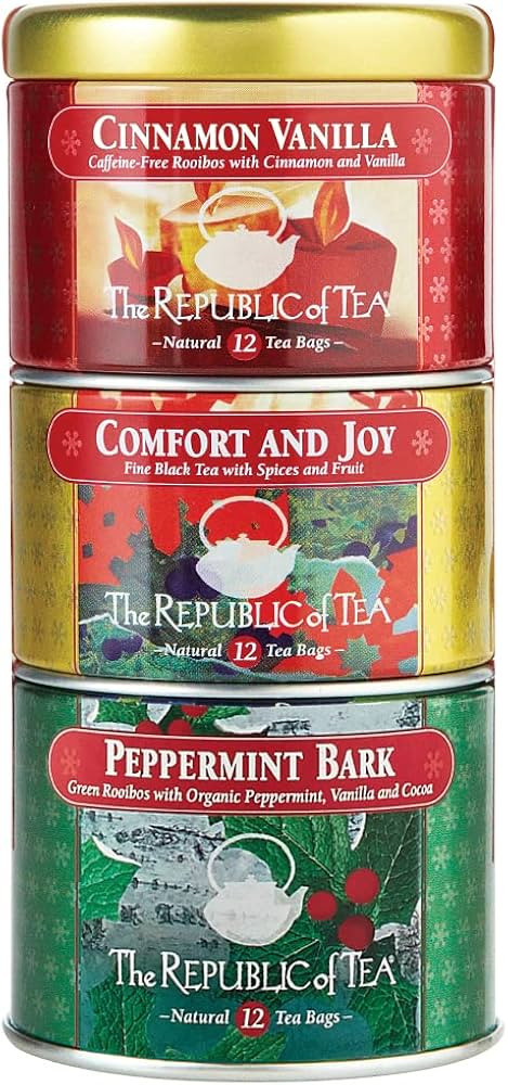 Amazon.com : The Republic of Tea – Holiday Stackable Tea Tin, Seasonal Assortment, 36 Tea Bags ... | Amazon (US)