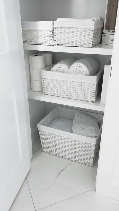 Montauk baskets are on sale! They come in a variety of sizes and colors. Linen closet, home organization, the container storee

#LTKHome #LTKSaleAlert #LTKVideo